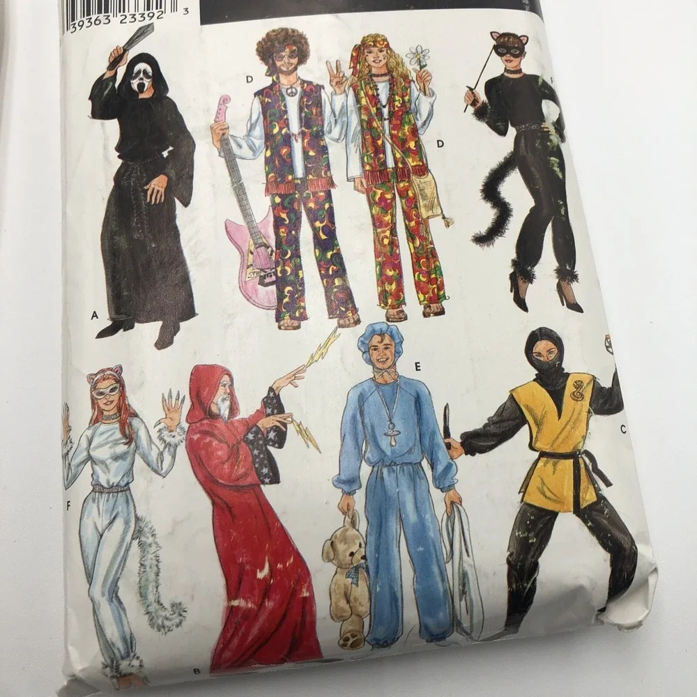 Simplicity Halloween Costume Patterns Princess Wizard Of Oz‎ Ninja Scream Wizard